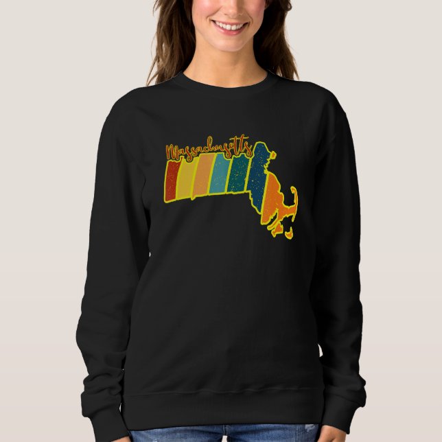 Camiseta Massachusetts State Pride Sunset I Love Massachuse (Frente)