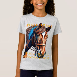 Camiseta Massachusetts Territory Horse O Cavalo Morgan