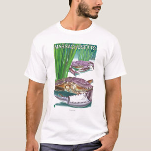 Camiseta MassachusettsCrab e pescador
