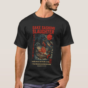 Camiseta Massacre de Sashimi de Sake – Póster de Terror