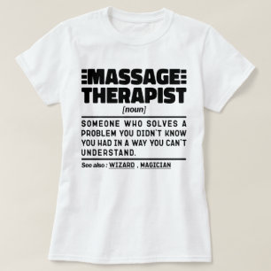 Camiseta Massage Therapist Noun Certified Masseur Funcionár