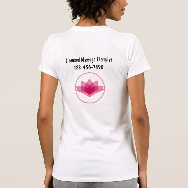 Camiseta Massagem Terapista Logotipo do Funcionarios (Verso)