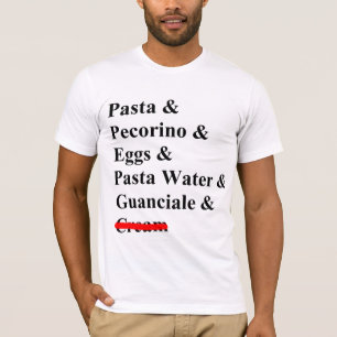 Camiseta Massas alimentícias Carbonara