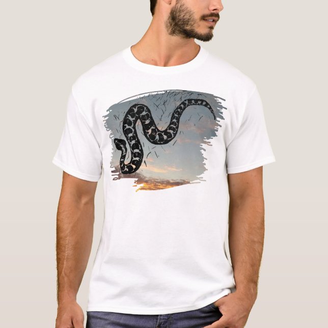Camiseta Massasauga Rattle Cobra Medicina no Sunset (Frente)