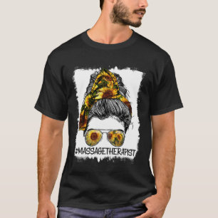 Camiseta Massoterapeuta Mãe Cabelo Coque Desarrumado Dia da