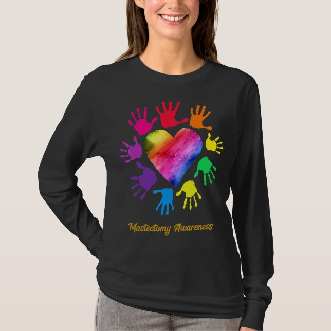 Camiseta Mastectomia Consciência Mãos Mastectomia (Frente)