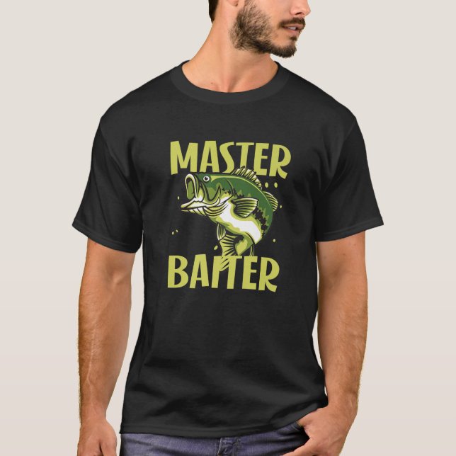 Camiseta Master Baiter Funny Pescador Memória Pescado (Frente)