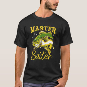 Camiseta Master Baiter Funny Pescador Memória Pescado