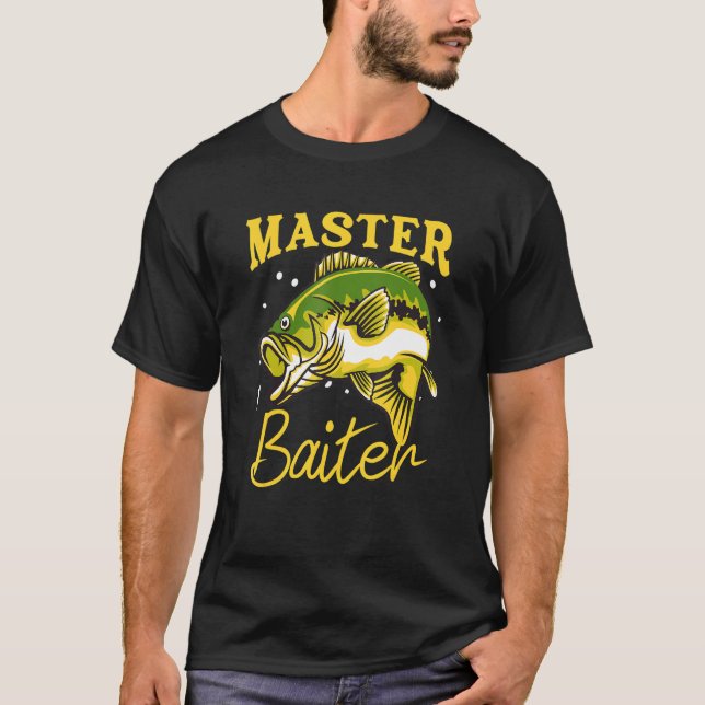 Camiseta Master Baiter Funny Pescador Memória Pescado (Frente)