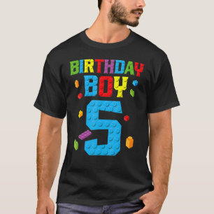 Camiseta Master Builder 5 Birthday Boy 5 Building Br