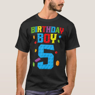 Camiseta Master Builder 5 Birthday Boy 5 cinco anos