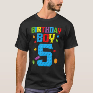 Camiseta Master Builder 5 Birthday Boy 5 cinco anos