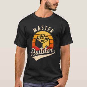 Camiseta Master Builder Block Building Kids & Adultos Birt