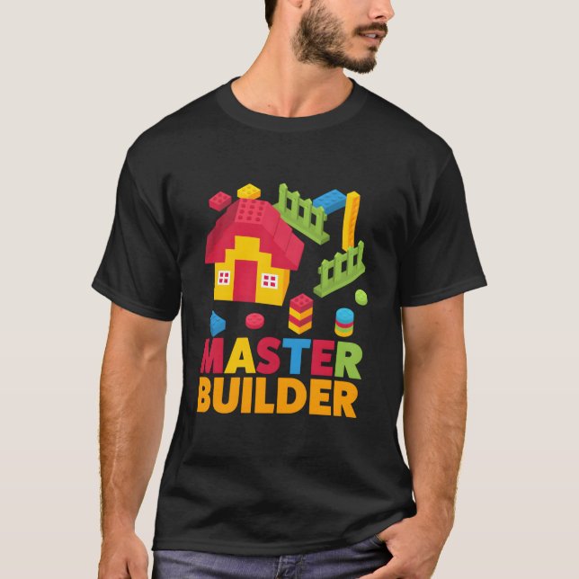 Camiseta Master Builder - Blocos de Construção (Frente)