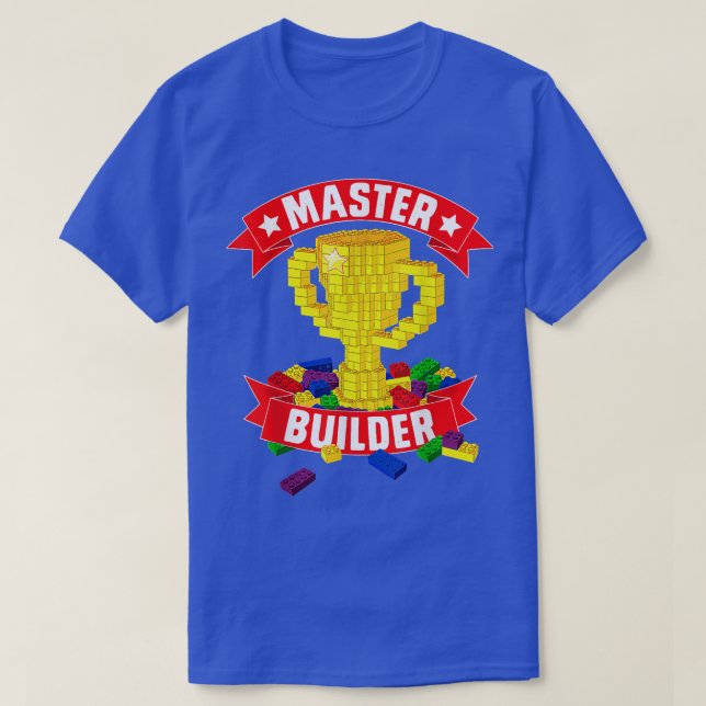 Camiseta Master Builder Blocos Funny Para Garoto (Frente do Design)