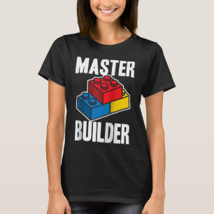 Camiseta Master Builder Building Blocks Homens Mulheres Jov