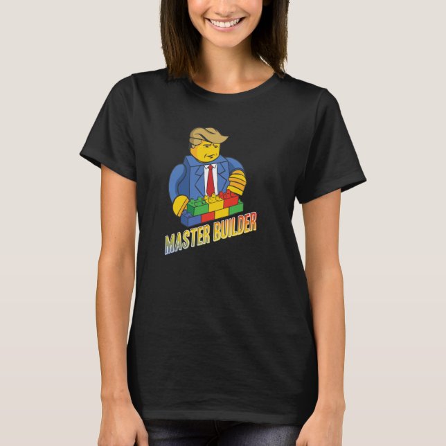Camiseta Master Builder Building Blocks Homens Mulheres Juv (Frente)