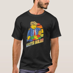 Camiseta Master Builder Building Blocks Homens Mulheres Juv