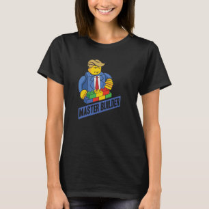 Camiseta Master Builder Building Blocks Homens Mulheres Juv