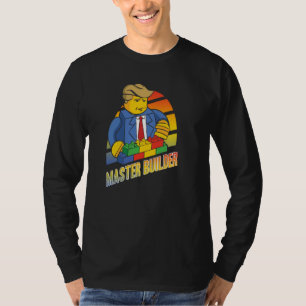 Camiseta Master Builder Building Blocks Homens Mulheres Juv