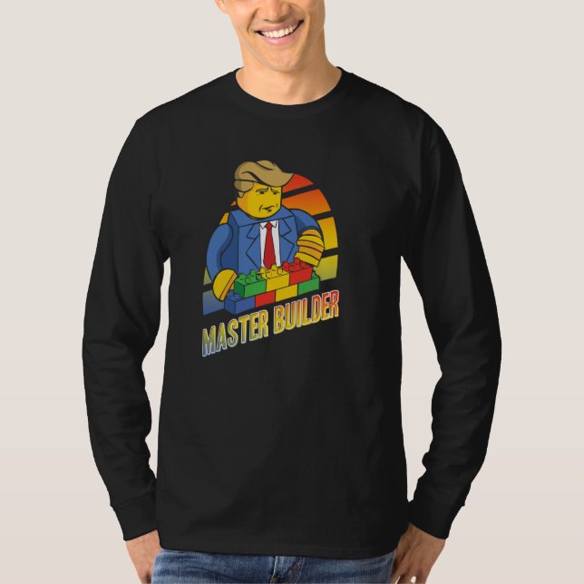 Camiseta Master Builder Building Blocks Homens Mulheres Juv (Frente)