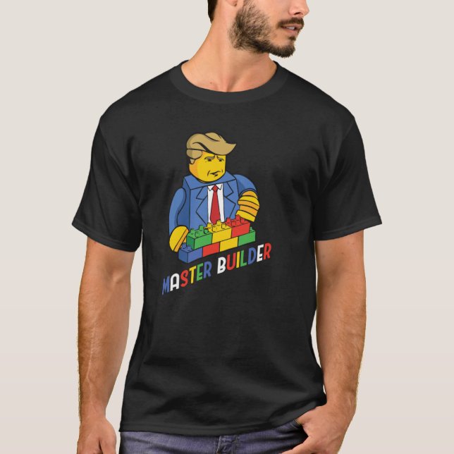Camiseta Master Builder Building Blocks Homens Mulheres Juv (Frente)