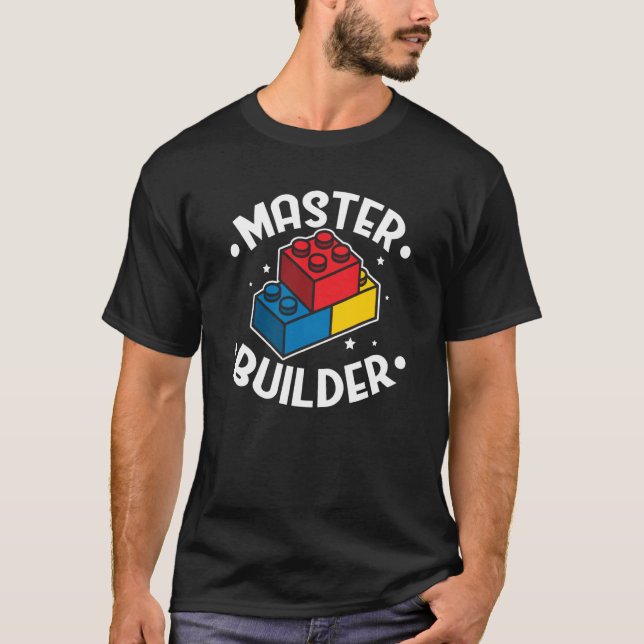 Camiseta Master Builder Building Blocks Men Women Youth  4 (Frente)