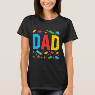Camiseta Master Builder Building Bricks Blocks Famílias Fae