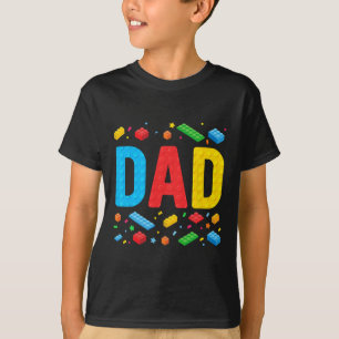 Camiseta Master Builder Building Bricks Blocks Famílias Fae