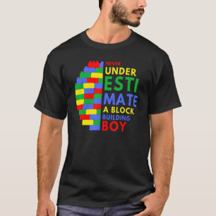 Camiseta Master Builder Cute Block Building Kids 2