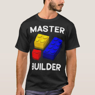 Camiseta Master Builder Cute Block Building Toys Brick Buil