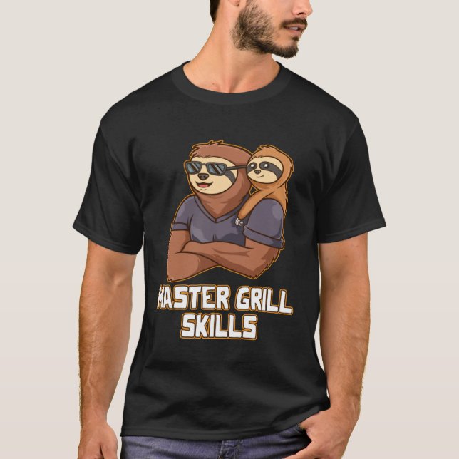 Camiseta Master Grill Skills Foodie Daddy Food  Dad Chef Gr (Frente)