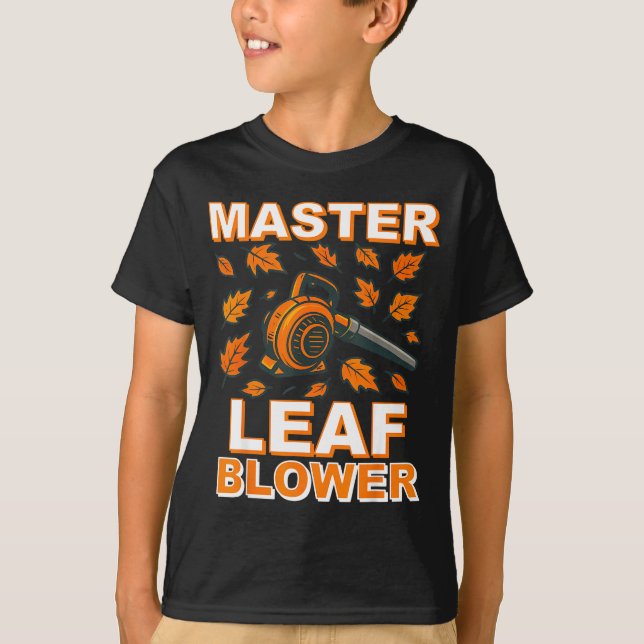 Camiseta Master Leaf Blower Shirt Men Funny Electric Gas La (Frente)