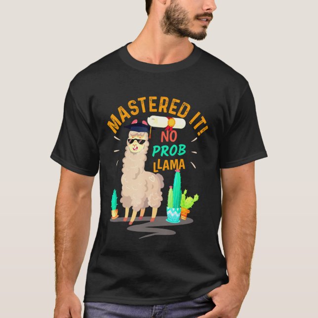 Camiseta Mastered It No Prob Lama Class Of 2019 Graduation (Frente)