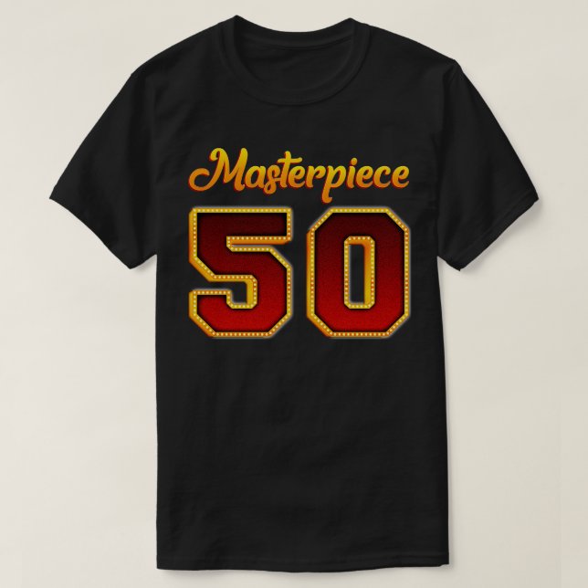 Camiseta Masterícula 50 50º Presente de Aniversário (Frente do Design)