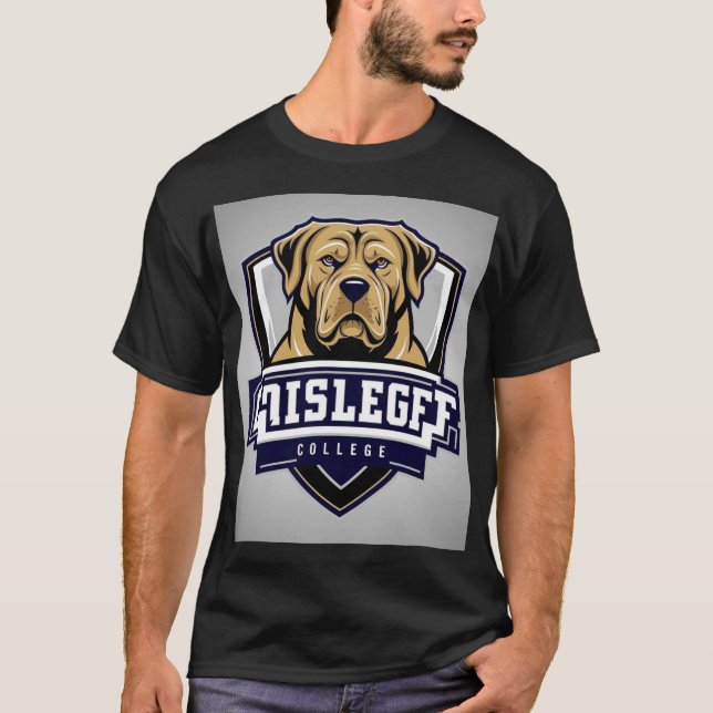 Camiseta Mastiff Dog: Logotipo da Faculdade (Frente)