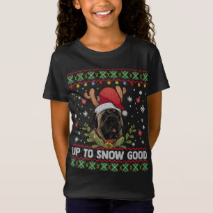 Camiseta Mastiff Dog Reindeer Ugly Christmas Sweater