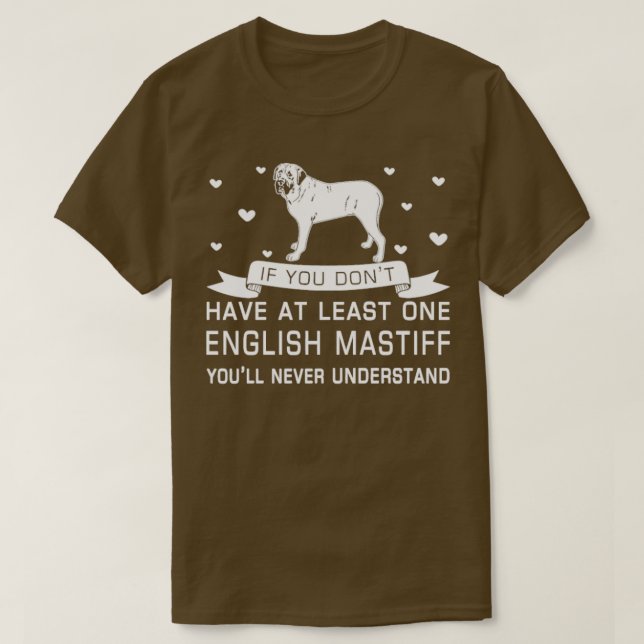 Camiseta Mastiff Inglês 1 (Frente do Design)