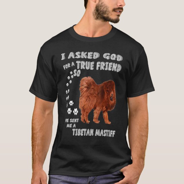Camiseta Mastiff Lion Dog Mãe, Mastiff Pai Art, Mães Tibeta (Frente)
