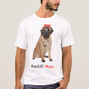 Camiseta Mastiff Mãe Cachorro Bandana Pet Lover Gift Mast