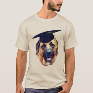 Camiseta Mastiff No Cachorro Engraçado Boné de formatura