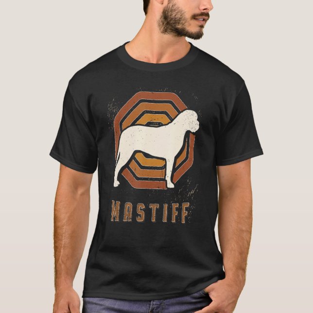 Camiseta Mastiff Vintage Retro Classic Dog Love (Frente)