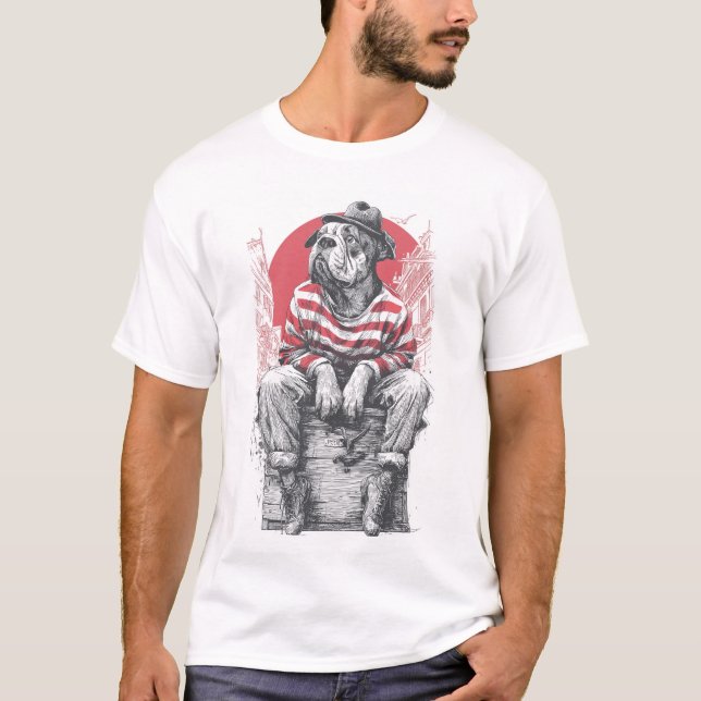 Camiseta Mastim Mimo � Cachorro Engraçado Silencioso (Frente)