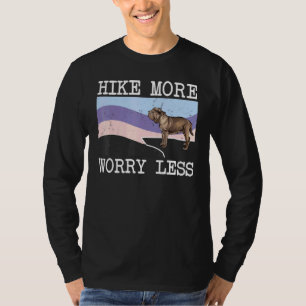 Camiseta Mastim Napolitano Caminhada Preocupe-se Menos Gráf