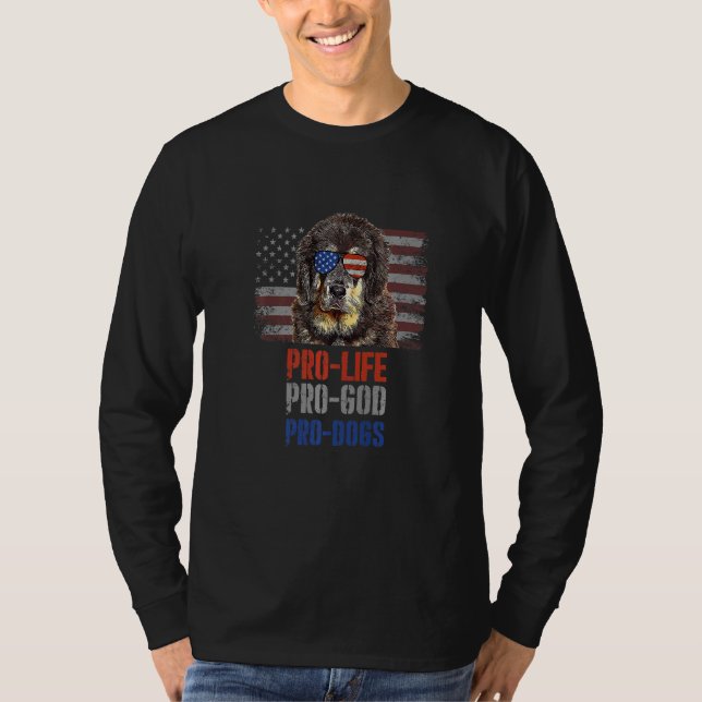 Camiseta Mastim Tibetano Pro Vida Pro Deus Pro Cães   (Frente)