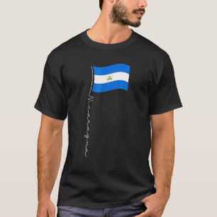Camiseta Mastro de Bandeira Assinatura da Nicarágua Elegan