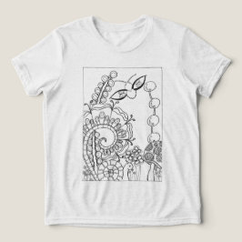 Camiseta Mata com caracol e flores de fantasia