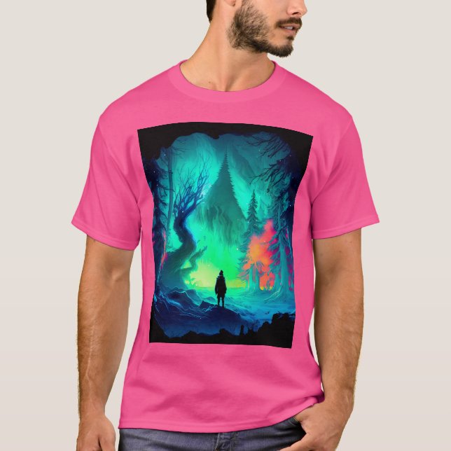 Camiseta Mata De Gelo Mágico Com Aurora Borealis No Arco (Frente)