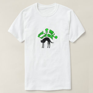 Camiseta Mata-verde-gato-preto