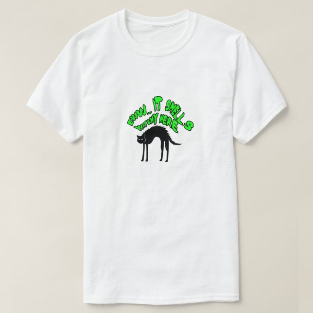 Camiseta Mata-verde-gato-preto (Frente do Design)